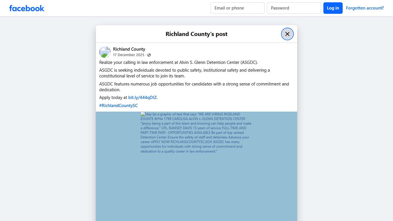 Richland County - Realize your calling in law enforcement... | Facebook